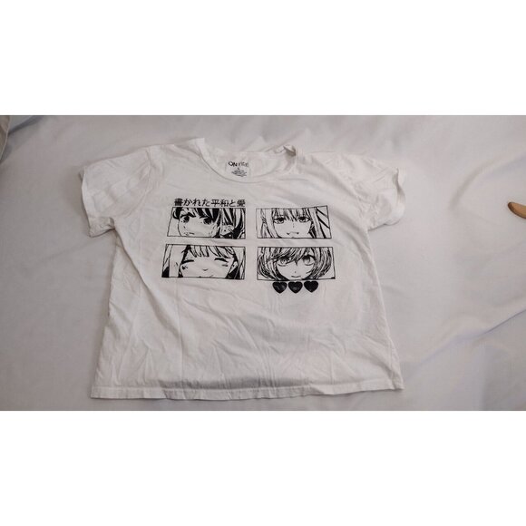 Anime Crop Tees Osaka On Fire lot of 2 (Two) White Graphic Tees Large - Picture 4 of 8